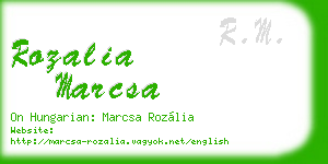 rozalia marcsa business card