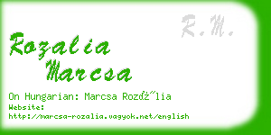 rozalia marcsa business card